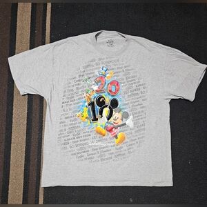 2010 Walt Disney World T Shirt Gray Men's Size 2XL Graphic Tee Hanes BEEFY